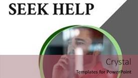  Presentation with health communication - Presentation design consisting of composition-of-it-s-okay background and a violet colored foreground