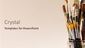  Presentation with art craft - Slide deck enhanced with composition-of-jar-of-painting background and a lemonade colored foreground