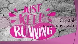  Presentation with footprint - Presentation theme enhanced with composition-of-just-keep-running background and a coral colored foreground