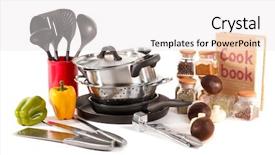  Presentation with spices - Audience pleasing slide deck consisting of composition of kitchen tools spices backdrop and a sky blue colored foreground