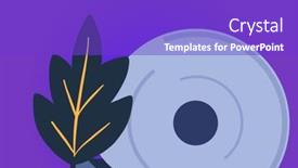  Presentation with abstract circles - Theme featuring composition-of-leaf-icon-over background and a violet colored foreground