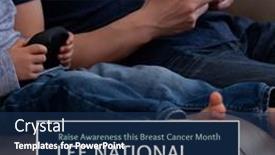  Presentation with video games playing - PPT theme having composition-of-lee-national-denim background and a navy blue colored foreground