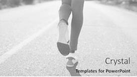  Presentation with active lifestyle - Theme consisting of composition-of-legs-of-woman background and a light gray colored foreground