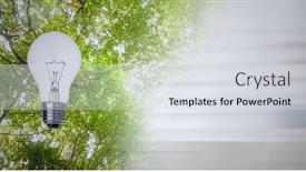  Presentation with climate - PPT theme with composition-of-light-bulb-over background and a sky blue colored foreground