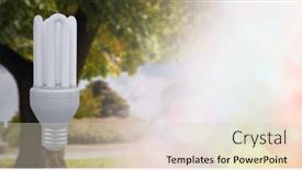  Presentation with smoke cloud - Cool new slides with composition-of-light-bulb-over backdrop and a soft green colored foreground