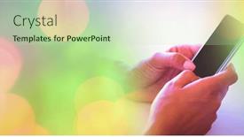  Presentation with networking - PPT theme featuring composition-of-light-circles-over background and a soft green colored foreground