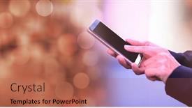  Presentation with networking - Presentation theme consisting of composition-of-light-circles-over background and a red colored foreground