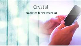  Presentation with networking - Presentation theme enhanced with composition-of-light-circles-over background and a sky blue colored foreground