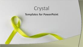  Presentation with ribbon green - PPT theme consisting of composition-of-light-green-std background and a light gray colored foreground