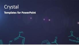  Presentation with chemical technology - Slides with composition-of-light-spots-over background and a navy blue colored foreground