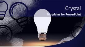  Presentation with light bulb - Beautiful slide deck featuring composition-of-lit-light-bulb backdrop and a navy blue colored foreground