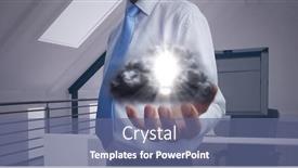  Presentation with light bulb or lightbulb - Slide deck with composition-of-lit-light-bulb background and a ocean colored foreground