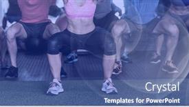  Presentation with active lifestyle - Presentation theme featuring composition-of-low-section background and a ocean colored foreground