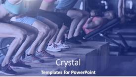  Presentation with active lifestyle - Audience pleasing presentation theme consisting of composition-of-low-section backdrop and a ocean colored foreground