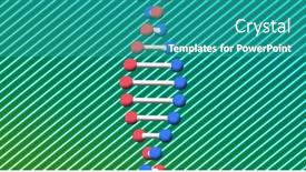  Presentation with genetics - PPT theme consisting of composition-of-macro-of-dna background and a teal colored foreground