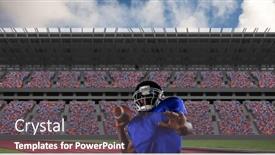  Presentation with football competition - Slide deck consisting of composition-of-male-american-football background and a dark gray colored foreground