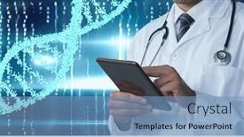  Presentation with blue global - Presentation with composition-of-male-doctor-using background and a teal colored foreground