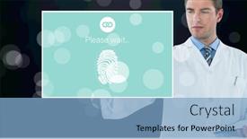  Presentation with digital fingerprint - Amazing presentation having composition-of-male-doctor-using backdrop and a  colored foreground