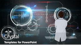  Presentation with digital image - Slide deck with composition-of-male-doctor-using background and a dark gray colored foreground