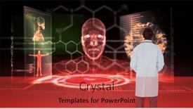  Presentation with virtual - Slide set enhanced with composition-of-male-doctor-using background and a red colored foreground