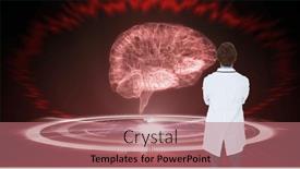 Presentation with brain medicine - Slides having composition-of-male-doctor-using background and a coral colored foreground