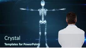  Presentation with skeleton - Presentation enhanced with composition-of-male-doctor-using background and a ocean colored foreground
