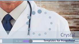  Presentation with medical video - Presentation featuring composition-of-male-doctor background and a lemonade colored foreground