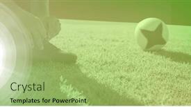  Presentation with active lifestyle - Presentation having composition-of-male-rugby-player background and a mint green colored foreground