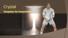  Presentation with shining light - Presentation featuring composition-of-male-tennis-player background and a tawny brown colored foreground
