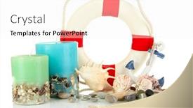  Presentation with marine - Amazing slide deck having composition-of-marine-decor-isolated backdrop and a sky blue colored foreground