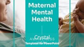  Presentation with maternal health - Theme featuring composition-of-maternal-mental-health background and a teal colored foreground