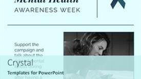  Presentation with maternal health - Presentation theme having composition-of-maternal-mental-health background and a cool aqua colored foreground