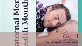  Presentation with childbirth - Slide set with composition-of-maternal-mental-health background and a coral colored foreground