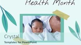  Presentation with maternal - Presentation theme consisting of composition-of-maternal-mental-health background and a cool aqua colored foreground