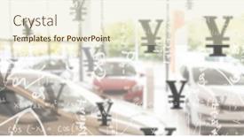  Presentation with car business - Theme having composition-of-mathematical-equations-over background and a cream colored foreground