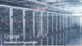  Presentation with circuit board - Presentation theme consisting of composition-of-mathematical-equations background and a ocean colored foreground