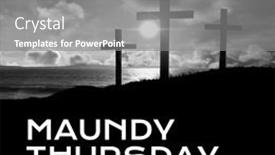  Presentation with clouds - Slide deck consisting of composition-of-maundy-thursday-text background and a gray colored foreground