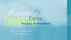  Presentation with christianity - Presentation theme consisting of composition-of-maundy-thursday-text background and a light blue colored foreground
