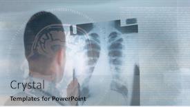  Presentation with data medical - Slide set enhanced with composition-of-medical-data-processing background and a  colored foreground