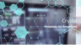 Presentation with digital hospital - Presentation theme consisting of composition-of-medical-data background and a ocean colored foreground