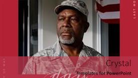  Presentation with veteran - Presentation design enhanced with composition-of-memorial-day-text background and a red colored foreground