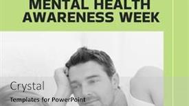  Presentation with mental - Presentation having composition-of-mental-health-awareness background and a light gray colored foreground