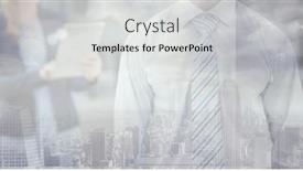  Presentation with connections - Slides featuring composition-of-midsection-of-businessman background and a light gray colored foreground