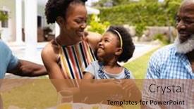  Presentation with motherhood - Presentation enhanced with composition-of-mother-s-day background and a coral colored foreground