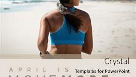  Presentation with active lifestyle - Presentation theme with composition-of-move-more-month background and a coral colored foreground