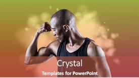  Presentation with active lifestyle - Cool new presentation theme with composition-of-muscular-strong-african backdrop and a red colored foreground