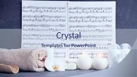  Presentation with music therapy - Beautiful PPT layouts featuring composition of music sheets backdrop and a sky blue colored foreground