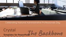  Presentation with professionals - PPT theme consisting of composition-of-national-administrative-professionals background and a coral colored foreground