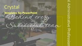  Presentation with professionals - Presentation theme having composition-of-national-administrative-professionals background and a tawny brown colored foreground