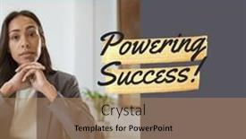  Presentation with professionals - Slides featuring composition-of-national-administrative-professionals background and a  colored foreground